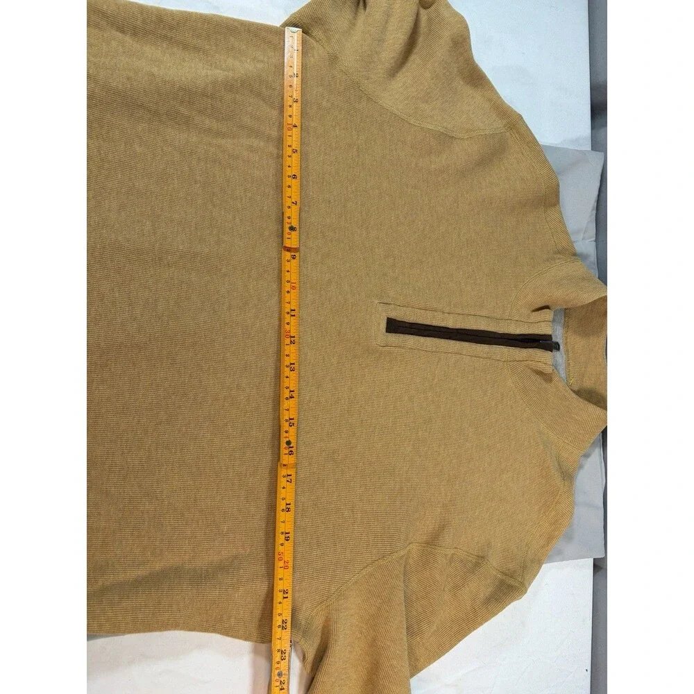 CREMIEUX Mens Tan Quarter Zip Pullover Long Sleeve Casual Size XL Great Cond.